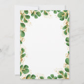 50 & Fabuous Greeneryフォトエレガント誕生日 招待状 (裏面)