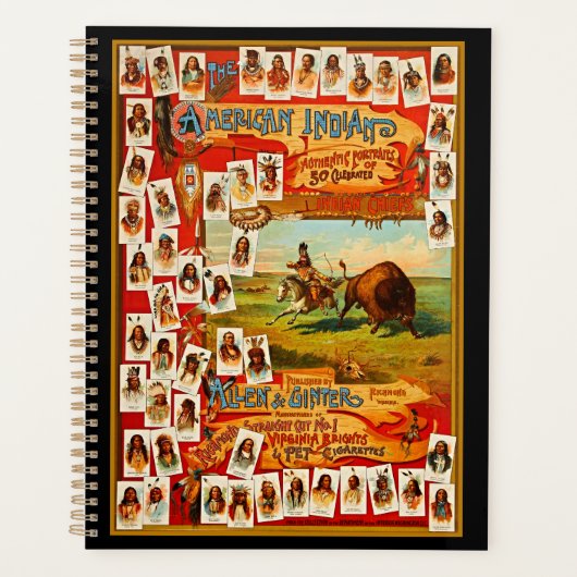50 Famous Native American Tribal Chiefs Vintage プランナー手帳 (正面)