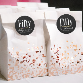 50 & FearlessエレガントモダンカスタムThank You ラウンドシール