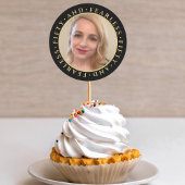 50 & Fearlessエレガント金ゴールドカスタムフォト誕生日 ラウンドシール