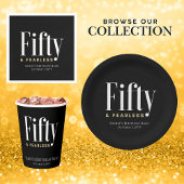 50 & Fearless誕生日ブエレガントロモダンックカスタム マグカップ
