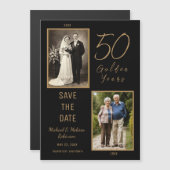 50 Golden Years Save the Date Thin Magnetic Card マグネット招待状 (正面/裏面)
