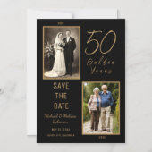 50 Golden Years Save the Date Thin Magnetic Card マグネット招待状 (正面)