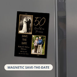 50 Golden Years Save the Date Thin Magnetic Card マグネット招待状