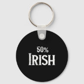 50% Half Irish Shirt, St Patricks Day  キーホルダー (正面)