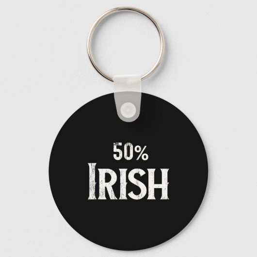 50% Half Irish Shirt, St Patricks Day  キーホルダー (正面)