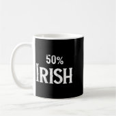 50% Half Irish Shirt, St Patricks Day  コーヒーマグカップ (左)