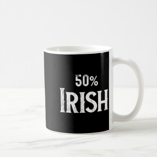 50% Half Irish Shirt, St Patricks Day  コーヒーマグカップ (右)