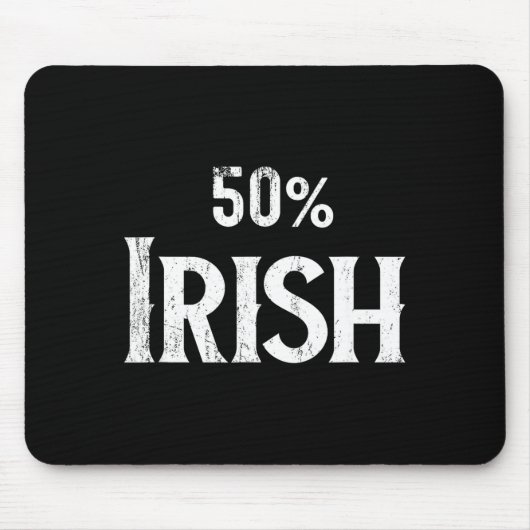 50% Half Irish Shirt, St Patricks Day  マウスパッド (正面)