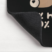 50% Hungry 50% Tired Funny Lazy Bear - Hungry  マウスパッド (コーナー)