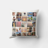 50 Instagramフォトコラージュキープサキーホワイト投 クッション (裏面)
