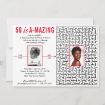 50 is Amazingおもしろい迷路モダンデザイン、カスタム写真