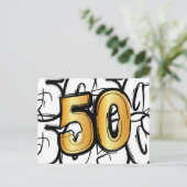 50 jaar jubileum, abraham, sarah of trouwdag. 案内ポストカード (スタンド正面)