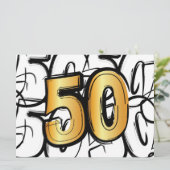 50 jaar jubileum, abraham, sarah of trouwdag.  案内状 (スタンド正面)