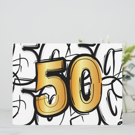 50 jaar jubileum, abraham, sarah of trouwdag. 案内状 (スタンド正面)