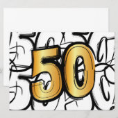 50 jaar jubileum, abraham, sarah of trouwdag.  案内状 (正面/裏面)