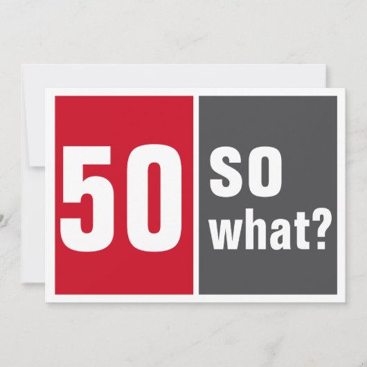 50 na und? 招待状 (正面)