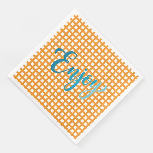 50 Paper Napkins - Nautical Checkered Pattern (コーナー)