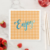 50 Paper Napkins - Nautical Checkered Pattern (インサイチュ)