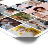 50 Photo Collage Personalized Birthday Gift ポスター (角)
