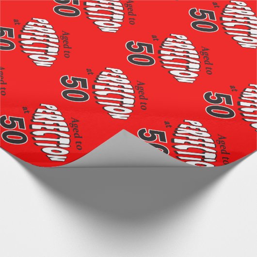 50% pipe%の第50誕生日で完全さに老化させて下さい ラッピングペーパー (角)