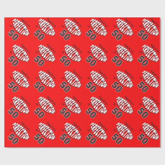 50% pipe%の第50誕生日で完全さに老化させて下さい ラッピングペーパー (フラット)