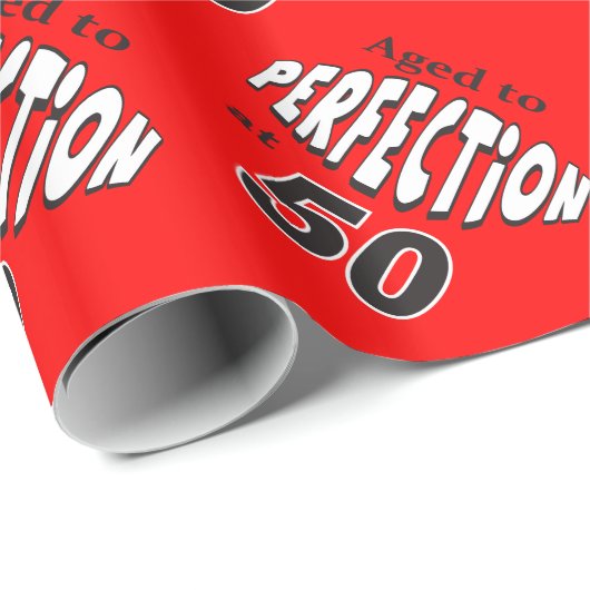 50% pipe%の第50誕生日で完全さに老化させて下さい ラッピングペーパー (ロールコーナー)