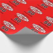 50% pipe%の第50誕生日で完全さに老化させて下さい ラッピングペーパー (角)