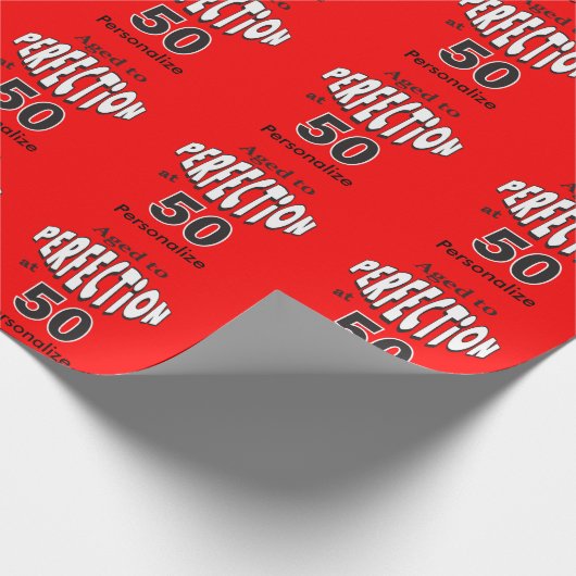 50% pipe%の第50誕生日で完全さに老化させて下さい ラッピングペーパー (角)