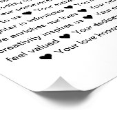 50 Reasons We Love You Photo Collage Keepsake Gift ポスター (コーナー)