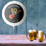 50 Rocks クール Guitar 50th Birthday Party バルーン<br><div class="desc">50ロックールクス50パーソナライズされたth birthday party balloon.あなたのロックスターの夫、ボーイフレンド、パパ、または友人であるかどうか赤ピックガードのイラストレーション、音楽のノートと金ゴールドタイポグラフィのスクリプトを持つクールこの炎の電気ギターのロックのスタイルでモダン祝す。簡単を使用してテンプレートを追加できるように誕生日セレブ名、理想的な黒と金ゴールドの色のテーマ。ロックンロール50th誕生日パーティー50ロックスコレクションをチェックして一致するパーティー供給。ミュージシャン、ギタープレーヤー、ライブ音楽愛好家がこのトレンディーミュージカルテーマを愛する。オリジナルのアートワークby artist Catherine Sweetman</div>