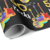 50 Rocks 50th birthday Guitars ラッピングペーパー (ロールコーナー)