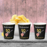 50 Rocks 50th Birthday Partyピンクブラック金ゴールド 紙コップ<br><div class="desc">50ロックスパーソナライズされた50th誕生日パーティーピンクブラックと金ゴールドグリッターギター紙カップファンキー祝、このピンクブラックと金ゴールドグリッターギターとロックとロールテーマで彼女の曲げ50回クール。あなたのロックスターの妻、ガールフレンド、パートナーや友人のマイルストーンの誕生日のためかどうかクール、このカラフルエレキギターはピンクピックガードイラストレーション、音楽ノートと金ゴールドタイポグラフィスクリプトと真のロックのロールスタイルで彼ら祝とのエレキギター。簡単を使用してテンプレートを追加できるように誕生日セレブ名、理想的なピンクのブラックと金ゴールドグリッターテーマとライブ音楽イベント。ロックンロール50th誕生日パーティー50ロックスコレクションをチェックして一致するパーティー供給。ミュージシャン、ギタープレーヤー、ライブ音楽愛好家がこのトレンディーミュージカルテーマを愛する。オリジナルのアートワークby artist Catherine Sweetman</div>