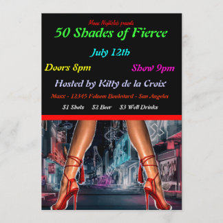 50 Shades of Fierce イベント招待状 招待状