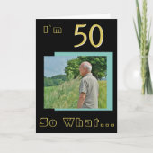 50 So 50おもしろい番目の感動的誕生日 カード (正面)
