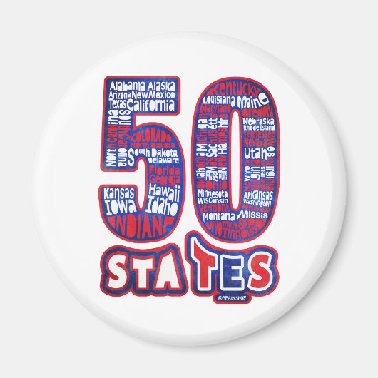 50 STATES USA マグネット (正面)