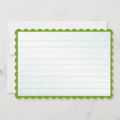 50 "Thank you!" Green/White Random Number Pattern サンキューカード (裏面)