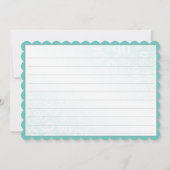 50 "Thank you!" Teal/White Random Number Pattern サンキューカード (裏面)