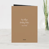 50 today写真名black brown birthdayを追加 カード (裏面)