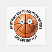 50 xカスタムパーティーブルーアイズハッピー顔 スタンダードカクテルナプキン (正面)