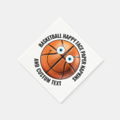 50 xカスタムパーティーブルーアイズハッピー顔 スタンダードカクテルナプキン (角)