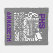 50"x60"スクールバンドスタジアムフリースブランケット フリースブランケット (正面(横))