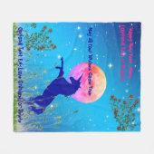 50"X60"ムーンライトユニコーン フリースブランケット (正面(横))