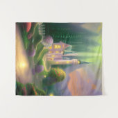 50"x60" 夢見る城の赤ちゃん写真撮影用背景 タペストリー (正面(横))