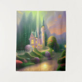 50"x60" 夢見る城の赤ちゃん写真撮影用背景 タペストリー (正面)