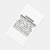 50 x カスタム3-ply BBQ紙ゲストタオル (コーナー)