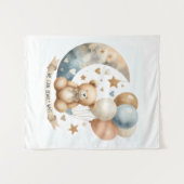 50" X 60" Tapestry Neutral Teddy Gender Reveal タペストリー (正面(横))