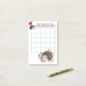 50 x BINGOゲームシート(ベビー・ヘッジホッグ用) ポストイット (デスク上)