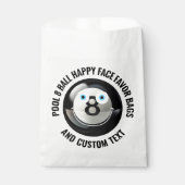 50 x Custom Pool 8 Ball Party BLUE EYES Happy Face フェイバーバッグ (正面)
