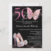50 yファブローザインビタシオンスペインの- 50誕生日 招待状 (正面)